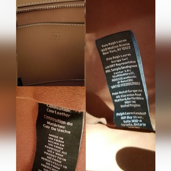 LAUREN BY RALPH LAUREN Harper Parker Tan Leather Tote Large $244 NWOT - Picture 11 of 11